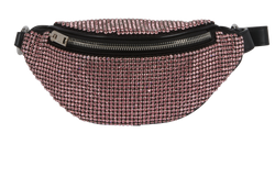 Crystal Embellished Waistbag, Leather, Pink, 3*